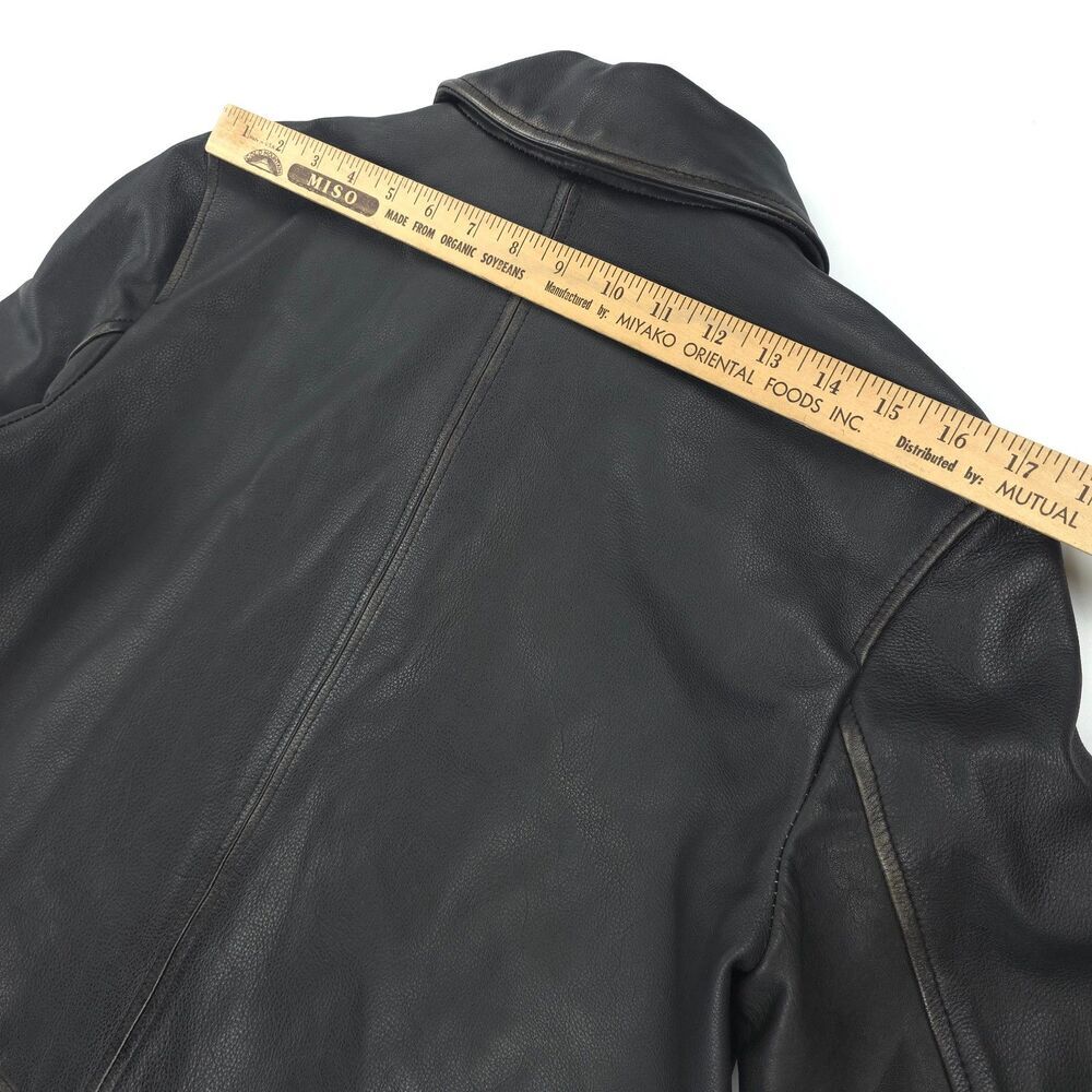 NEW Zara Genuine Leather Jacket Distressed Crop 90s Y2k Downtown Girl Clean Girl - Picture 6 of 13